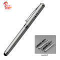 3 in 1 led pen laser light metal active stylus roller pens